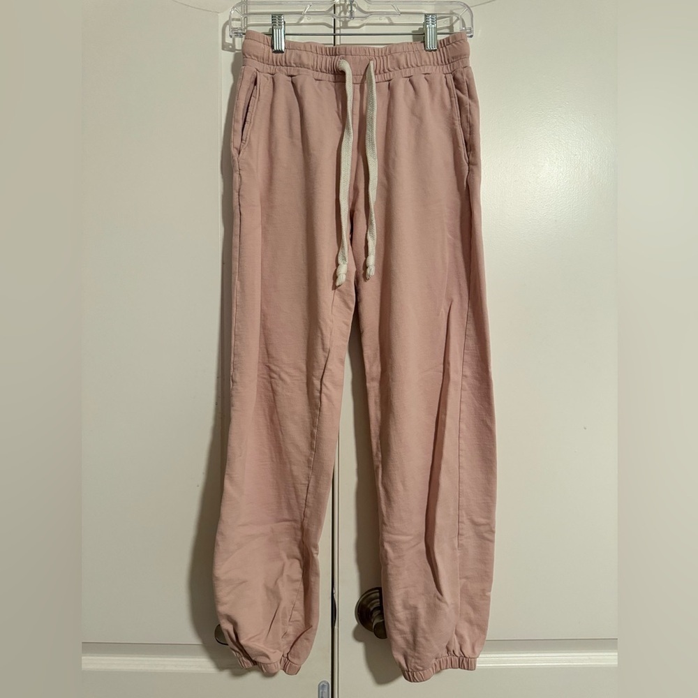 Madewell Women’s Pink Terry Drawstring Joggers